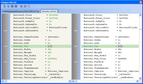 Code Merging Window