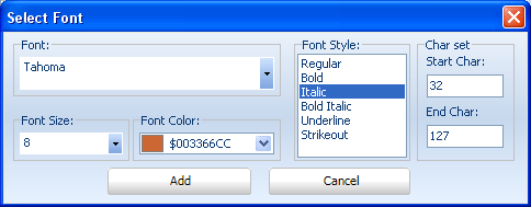 Fonts Window