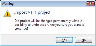 Importing Visual TFT Project