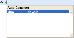 Auto Complete Window