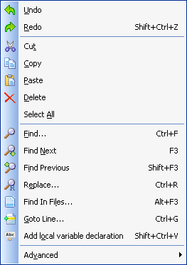 Edit Menu