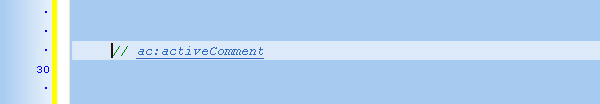 Active Comment In Code Editor