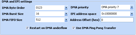 DMA and EPI Settings