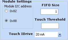 STMPE610 Module Settings