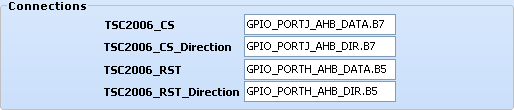 Configure TSC2006 connections