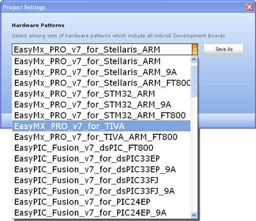 Hardware Pattern Selection
