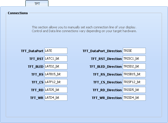 TFT Module Connections